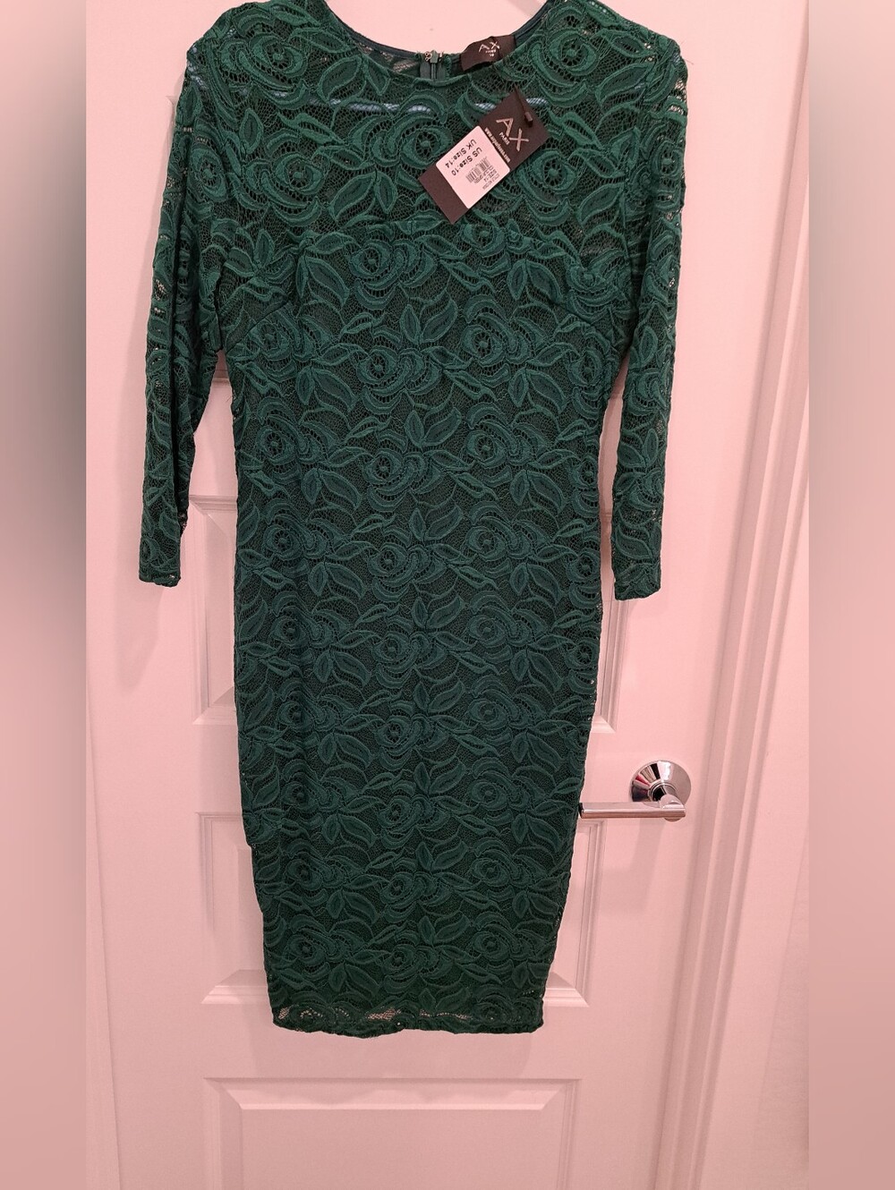AX Paris Emerald Green Lace Midi Dress